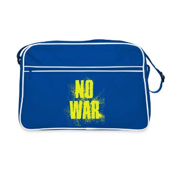 PAS DE GUERRE – Déclaration pour la paix contre la guerre - Sac Retro - bleu/blanc - Devant