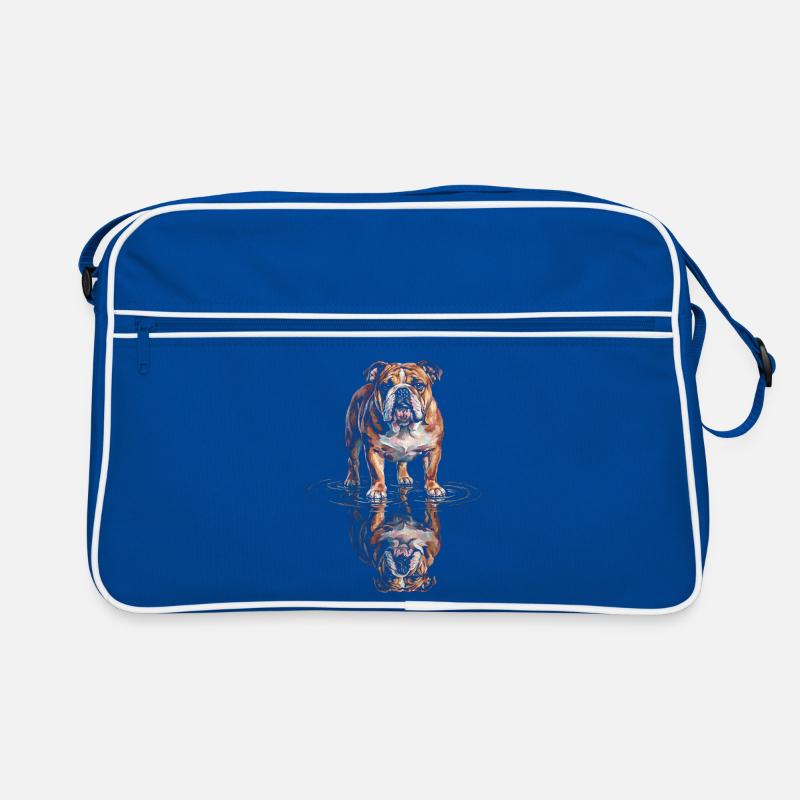 Reflet de l’eau du bouledogue Sac Retro