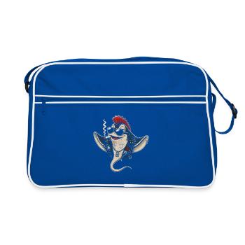 Punk Rays with Mohawk Sunglasses - Retro Bag - blue/white - Front