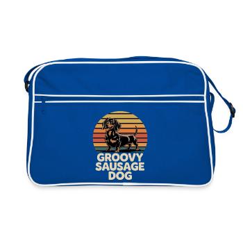 Teckel groovy - Sac Retro - bleu/blanc - Devant