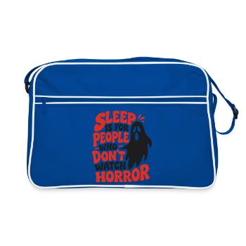 Sleep Is For People Funny Ghost - Retro Tasche - Blau/Weiß - Vorne