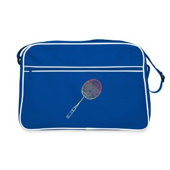 Esquisse de raquette de badminton - Sac Retro - bleu/blanc - Devant
