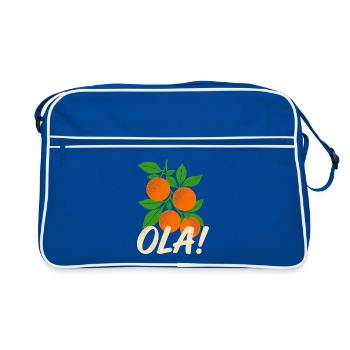 Salutations de Noël des plantes d’orange rétro d’Olá - Sac Retro - bleu/blanc - Devant