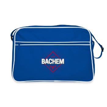 Bachem an der Ahr mit Retro Weintrauben Souvenir - Retro Tasche - Blau/Weiß - Vorne