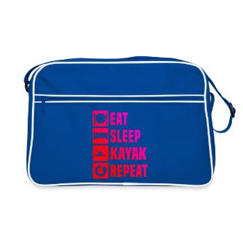 Gift idea for the kayak fan with whitewater kayak - Retro Bag - blue/white - Front