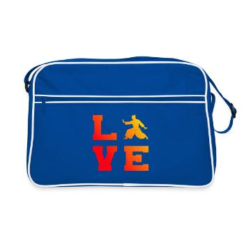 Cadeau d’autodéfense pour un maître d’aïkido - Sac Retro - bleu/blanc - Devant