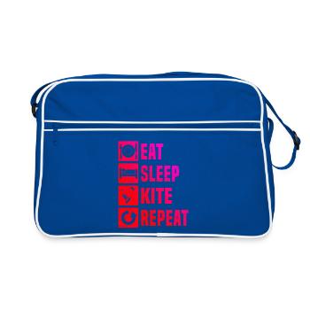 Les amateurs de sports nautiques et le kitesurf vont de pair - Sac Retro - bleu/blanc - Devant