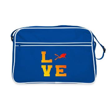 Gift idea for a diving fan with freediving - Retro Bag - blue/white - Front