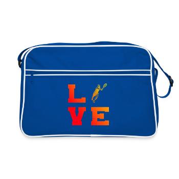Idée cadeau pour un tennis avec tennis - Sac Retro - bleu/blanc - Devant