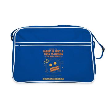 Breakfast Sleep Is Just A Time Machine To - Retro Bag - blue/white - Front