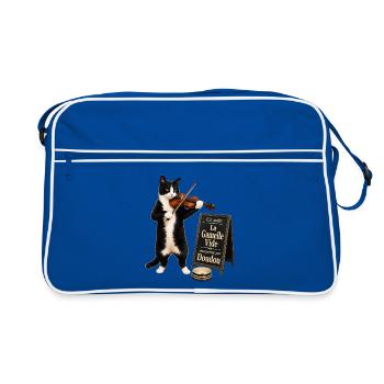 The Empty Food Bowl - French - Retro Bag - blue/white - Front