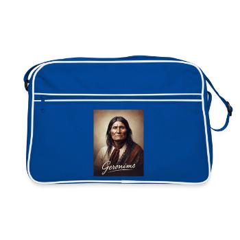 Geronimo Portrait Vintage Western - Retro Bag - blue/white - Front
