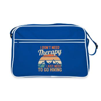 Hiking Mountain Trail Backpacking Outdoors Wildern - Retro Tasche - Blau/Weiß - Vorne