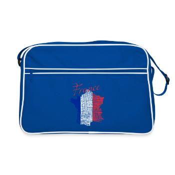 Silhouette tricolore française - Sac Retro - bleu/blanc - Devant