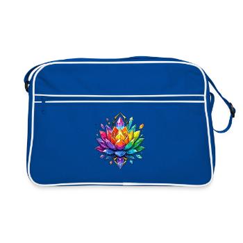 Luminous Crystal Lotus - Retro Bag - blue/white - Front