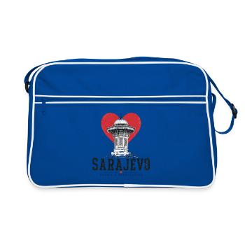 Sarajevo Heart Tower Graphic - Retro Bag - blue/white - Front