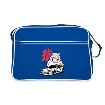 Pig Drift JP jdm Car - Sac Retro - bleu/blanc - Devant