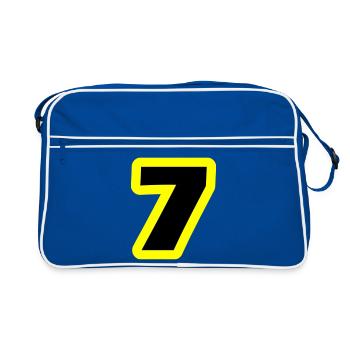7 Number symbol - Retro Bag - blue/white - Front