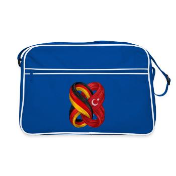 Flags of Germany and Turkey - Retro Bag - blue/white - Front