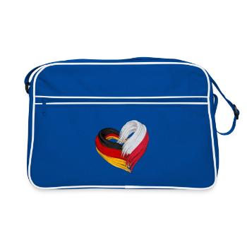 Cœur de l’Allemagne et de la Pologne - Sac Retro - bleu/blanc - Devant