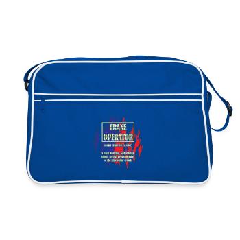Grue opératrice grue - Sac Retro - bleu/blanc - Devant