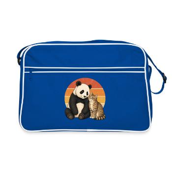 Panda et Cat - Sac Retro - bleu/blanc - Devant