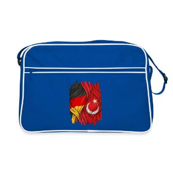 Drapeaux fiers de l’Allemagne et de la Turquie - Sac Retro - bleu/blanc - Devant