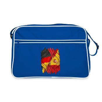 Fiers des drapeaux de l’Allemagne et de l’Espagne - Sac Retro - bleu/blanc - Devant