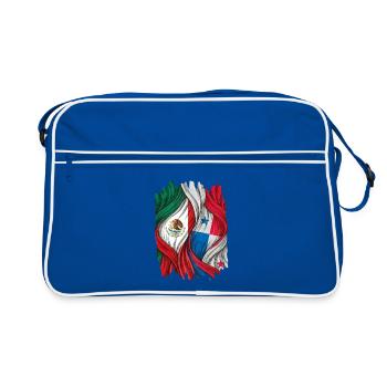Proud of the flags of Mexico and Panama - Retro Bag - blue/white - Front