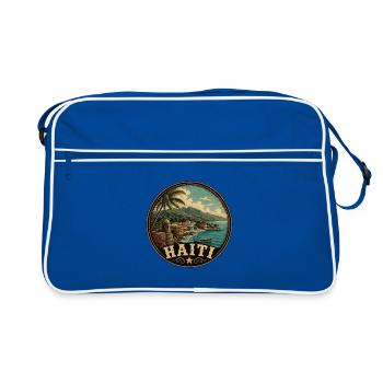 Fêtes en Haïti Citadelle la Ferrière style baroque - Sac Retro - bleu/blanc - Devant
