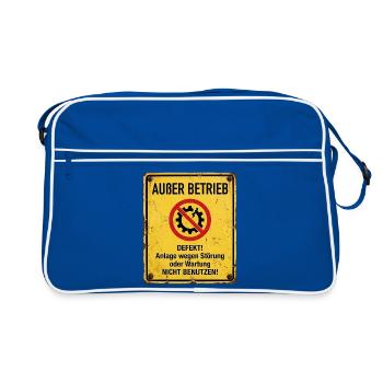 Kaputt - Retro Tasche - Blau/Weiß - Vorne