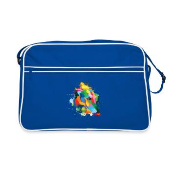 Greyhound Greyhound Lévrier rétro vintage - Sac Retro - bleu/blanc - Devant