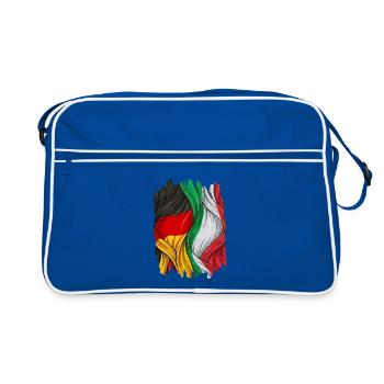 Fiers du drapeau allemand et italien - Sac Retro - bleu/blanc - Devant