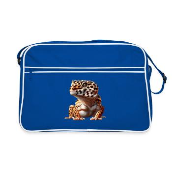 Gecko léopard - Sac Retro - bleu/blanc - Devant