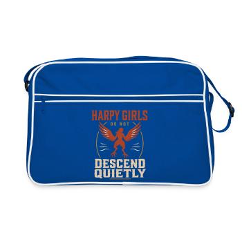 Harpy Greek Mythology Fantasy Monster - Retro Bag - blue/white - Front