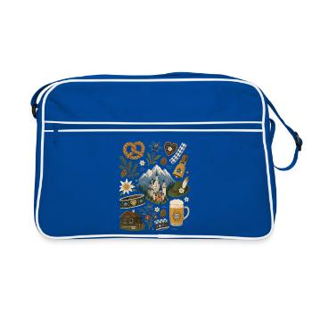 Bavaria | Alps, pretzels & a sense of home - Retro Bag - blue/white - Front
