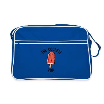 Lustiger Opa, der coolste Papa - Retro Tasche - Blau/Weiß - Vorne