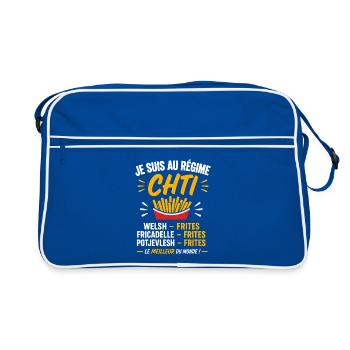 Chti Frites: Culture Nordique - Sac Retro - bleu/blanc - Devant