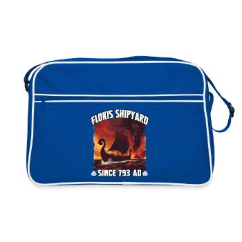 Floki Shipyard Fire 193AD - Retro Bag - blue/white - Front