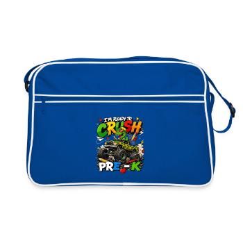 Maternelle de Monster Truck T-Rex - Sac Retro - bleu/blanc - Devant