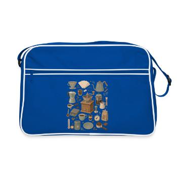 Coffee Love | Barista & Hand Filter - Retro Bag - blue/white - Front