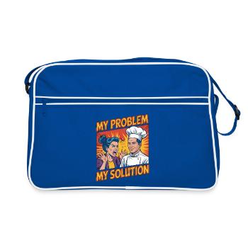 Sous Chef My Problem My Pictogram Dad Line Chef - Retro Tasche - Blau/Weiß - Vorne