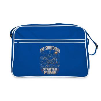 Industriemechaniker The Shutdown Started Fine - Retro Tasche - Blau/Weiß - Vorne