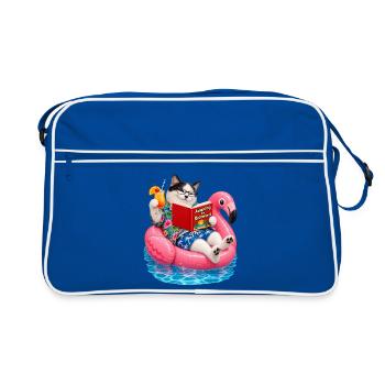 Ruhestand - Retro Tasche - Blau/Weiß - Vorne