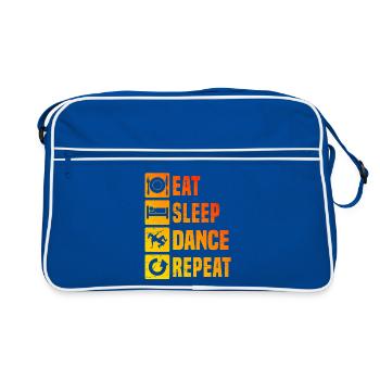 Streetdance Geschenkidee für eine Hip-Hop-Tänzerin - Retro Tasche - Blau/Weiß - Vorne