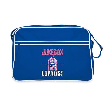 Sock Hop - Jukebox Loyalist - Fuenfziger Party - Retro Tasche - Blau/Weiß - Vorne
