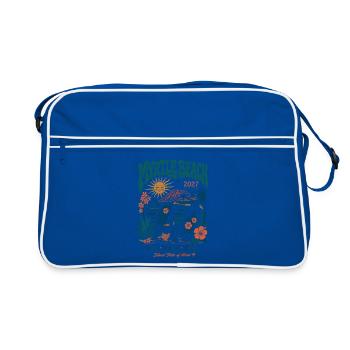 Myrtle Beach Retro Strand 2027 - Retro Tasche - Blau/Weiß - Vorne
