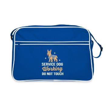 Hundetrainer - Retro Tasche - Blau/Weiß - Vorne