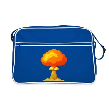 Nukleare Explosion Atomic - Retro Tasche - Blau/Weiß - Vorne