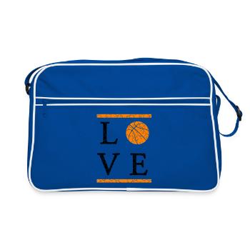 Basketball Design Streetball - Retro Tasche - Blau/Weiß - Vorne